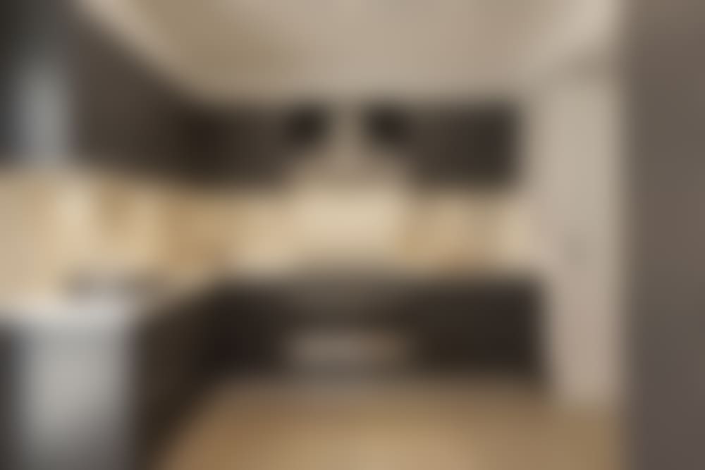 The well-equipped contemporary kitchen.